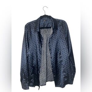 George blue and black button down♥️